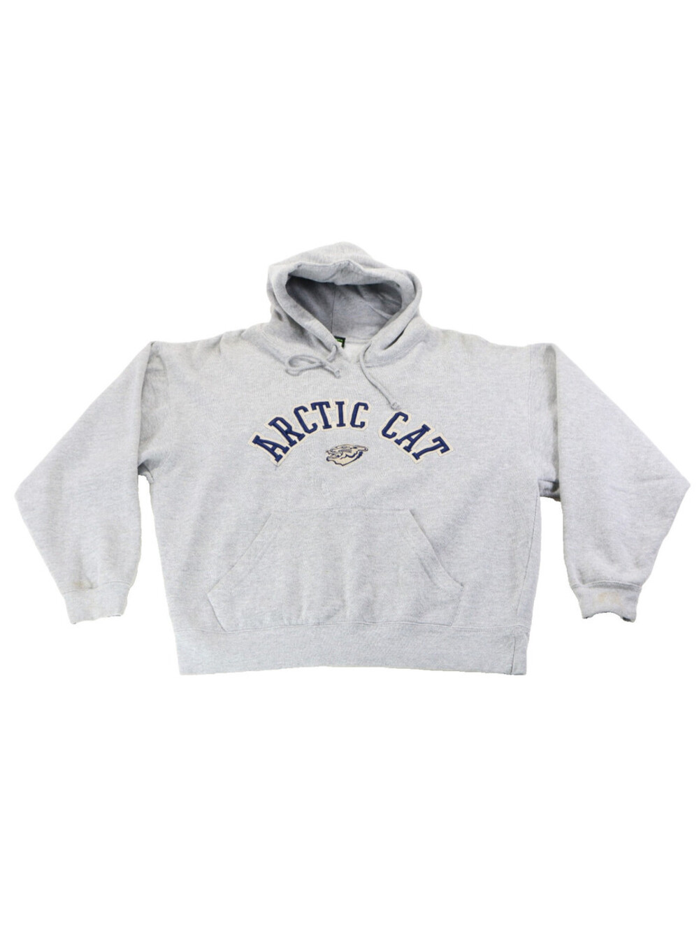 arctic cat articwear hoodie sweatshirt M gray blue pockets drawstring artic warm